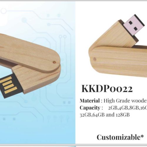 Wooden Swivel Pendrive 16gb